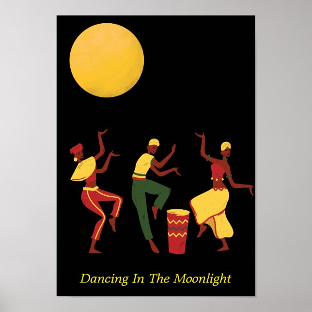 Poster Dancing In the Moonlight - texte modifiable (Devant)
