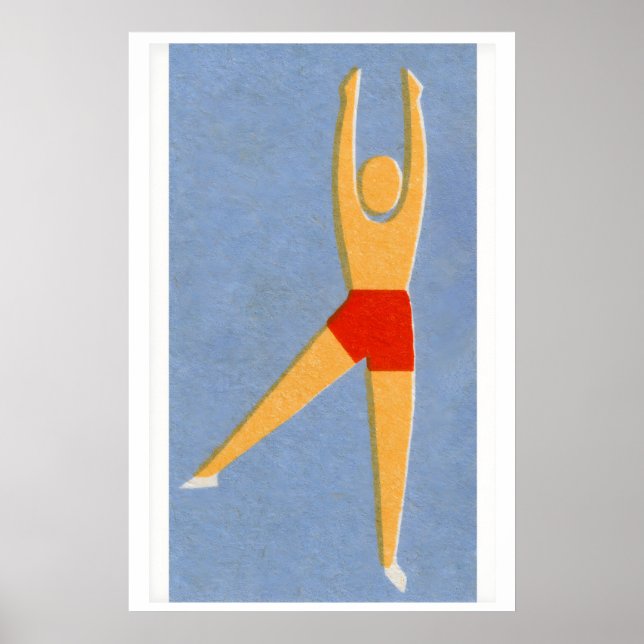 Poster Dancing Man - Matchbox Print - Aesthetic Wall Art (Devant)