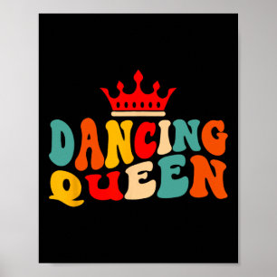 Poster Dancing Queen Retro les années 70 Disco Thème 70's