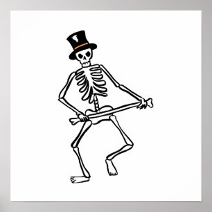 Poster Dancing Skeleton