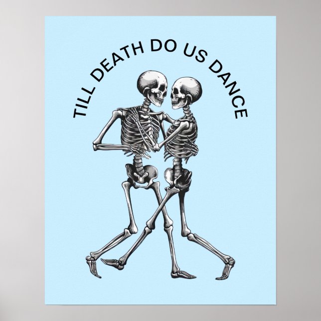Poster Dancing Skeleton Couple (Devant)