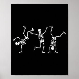 Poster Dancing Skeletons Dance Challenge Halloween effray