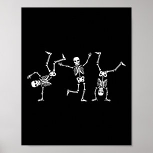 Poster Dancing Skeletons Dance Challenge Halloween effray