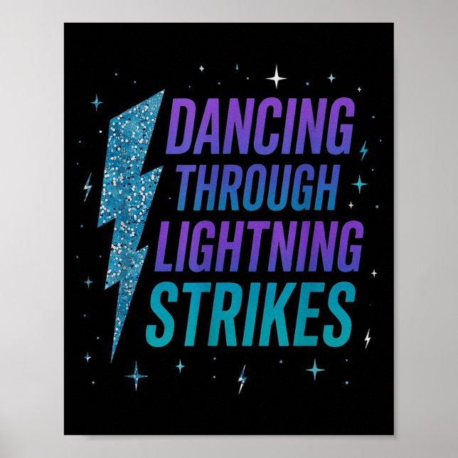 Poster Dancing Through The Lightning Strike Dancer Motiva (Devant)