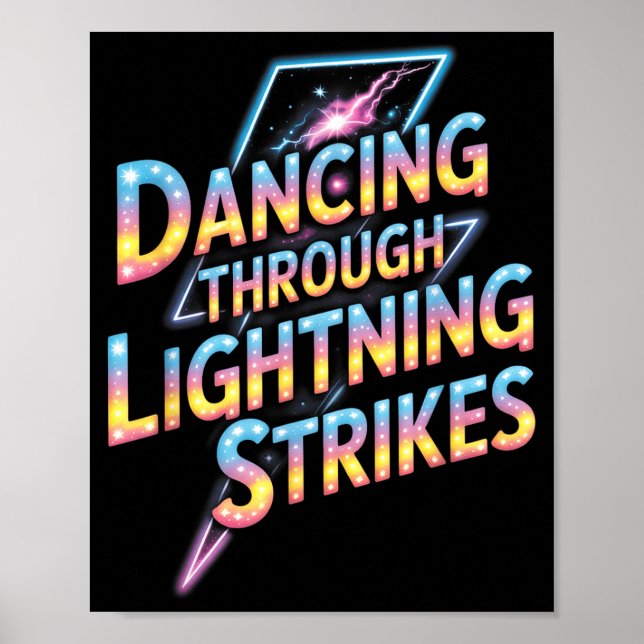 Poster Dancing Through The Lightning Strike Dancer Motiva (Devant)