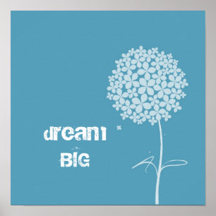 Poster Dandelion blanc simple