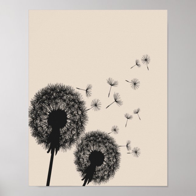Poster Dandelion, Dandelion Wall Art, Dandelion (Devant)