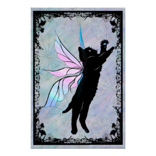 Poster Dandelion de chat cosmique