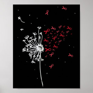 Poster Dandelion HIV Aids Cerveau Aneurysme AVC Cool Awar