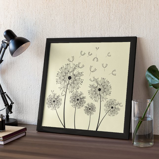 Poster Dandelion Line Art (Créateur téléchargé)
