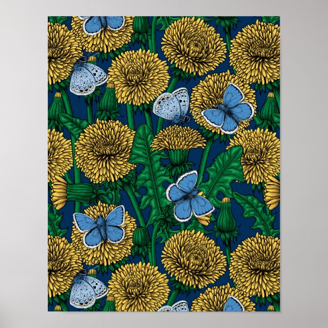 Poster Dandelion medow (Devant)