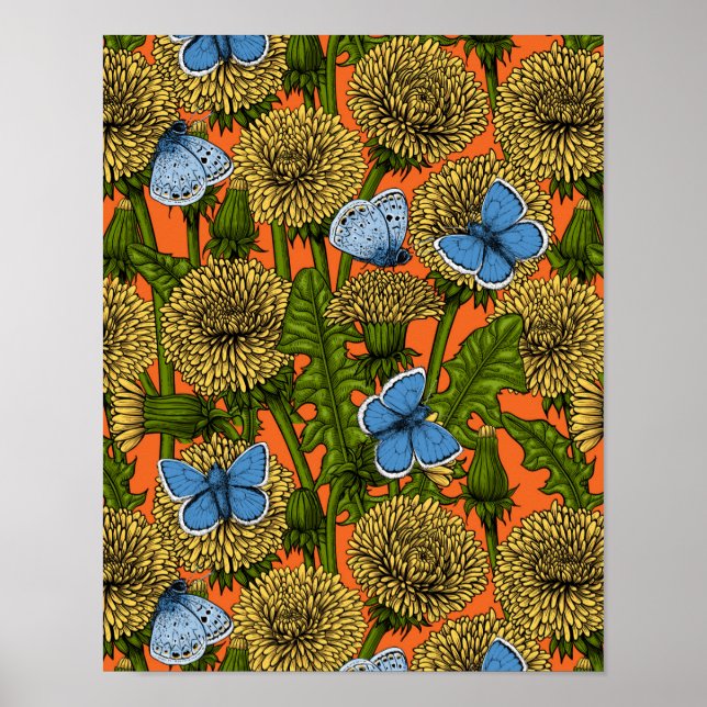 Poster Dandelion medow (Devant)