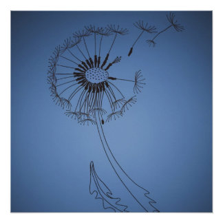 Poster dandelion minimalistic flo
