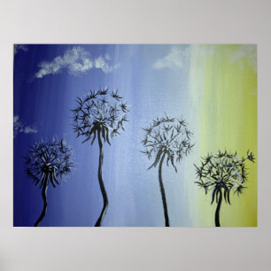 Poster Dandelions et ciel