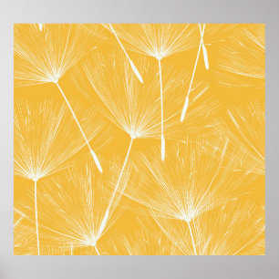 Poster Dandelions vintages : Motif transparent