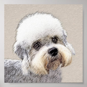 Poster Dandie Dinmont Terrier Peinture Chien Art original