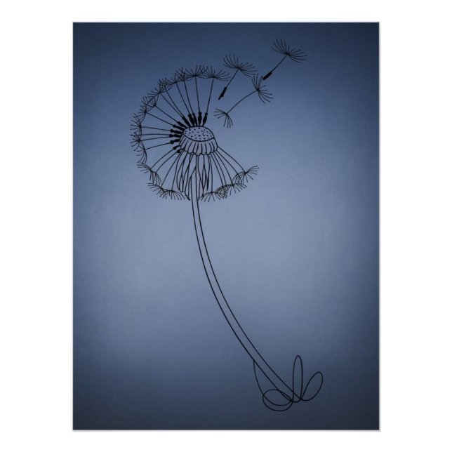 Poster dandilion flower  (Devant)