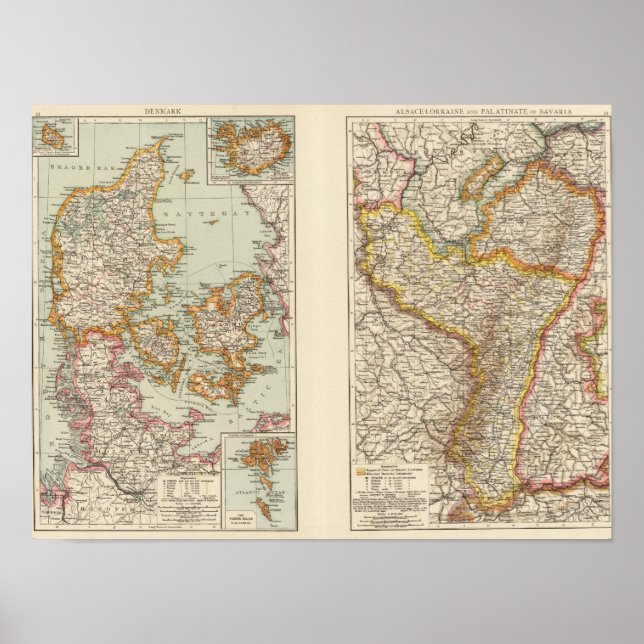 Poster Danemark, Alsace Lorraine, Palais (Devant)