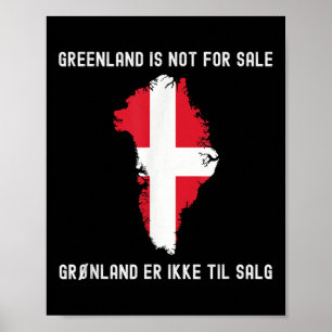 Poster Danemark Groenland Pas À Vendre Traduction Danemar