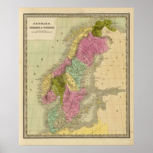 Poster Danemark, Suède et Norvège