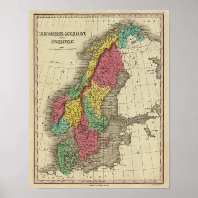 Poster Danemark, Suède Et Norvège (Devant)