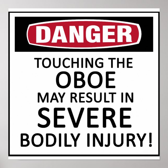 Poster Danger Oboe (Devant)