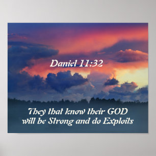 Poster Daniel 11:32 Verse de la Bible
