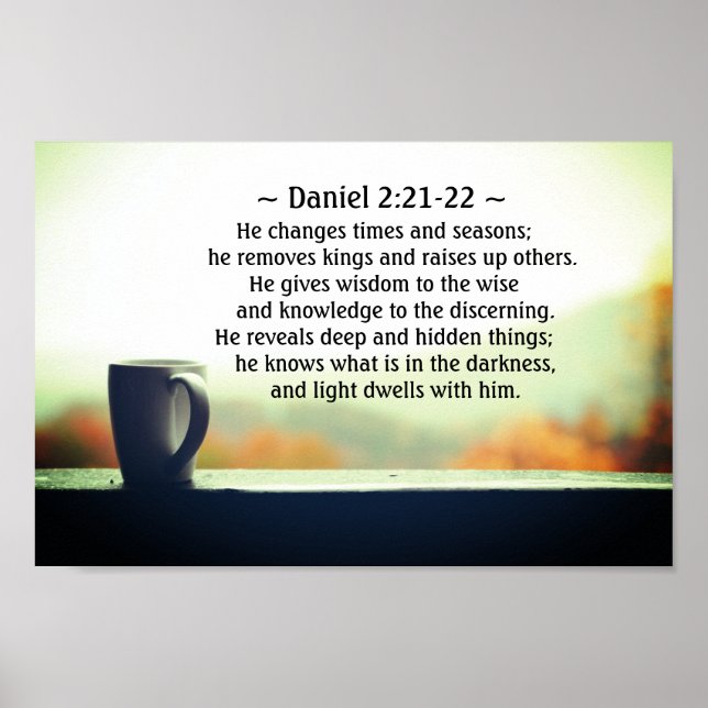 Poster Daniel 2:21-22 Il change les temps et les saisons (Devant)