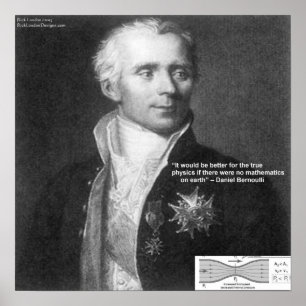 Poster Daniel Bernoulli Véritable Physique Citation Cadea