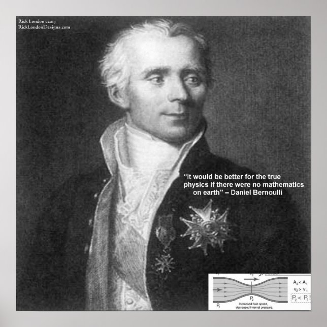 Poster Daniel Bernoulli Véritable Physique Citation Cadea (Devant)