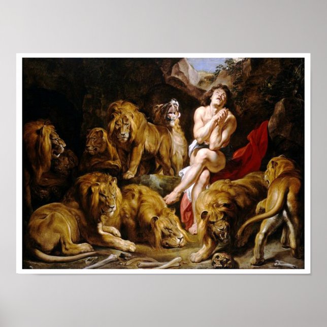Poster Daniel dans la peinture Den des Lions (Devant)