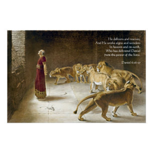 Poster Daniel dans l'écriture sainte d'art de bible du