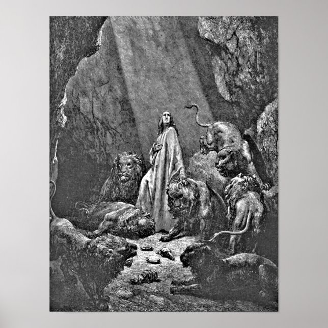 Poster Daniel dans l'Illustration biblique de Den du lion (Devant)