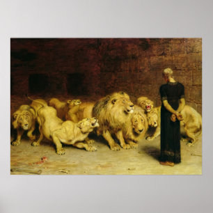 Poster Daniel in the Lions' Den, 1872 par Briton Riviere