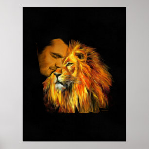 Poster Daniel Napping sur la Tête des Lions