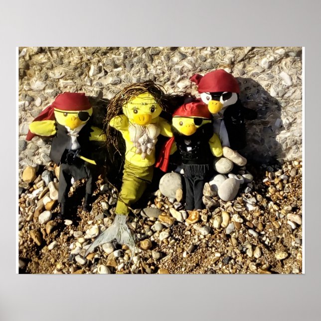 Poster Danni la sirène et l'affiche des pirates (Devant)