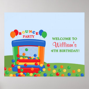 Poster d'anniversaire de Bounce House