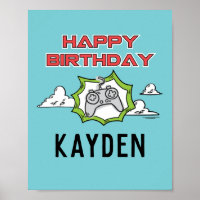 Poster d'anniversaire du jeu vidéo