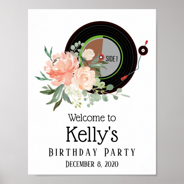 Poster d'anniversaire du record de Vinyl (Devant)