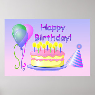 Poster d'anniversaire heureux