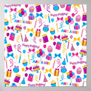 Poster d'anniversaire heureux