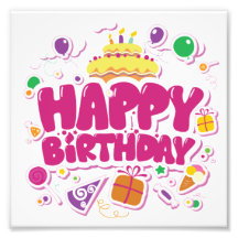 Poster d'anniversaire heureux