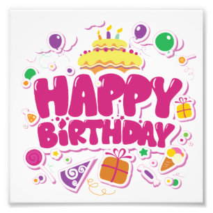 Poster d'anniversaire heureux