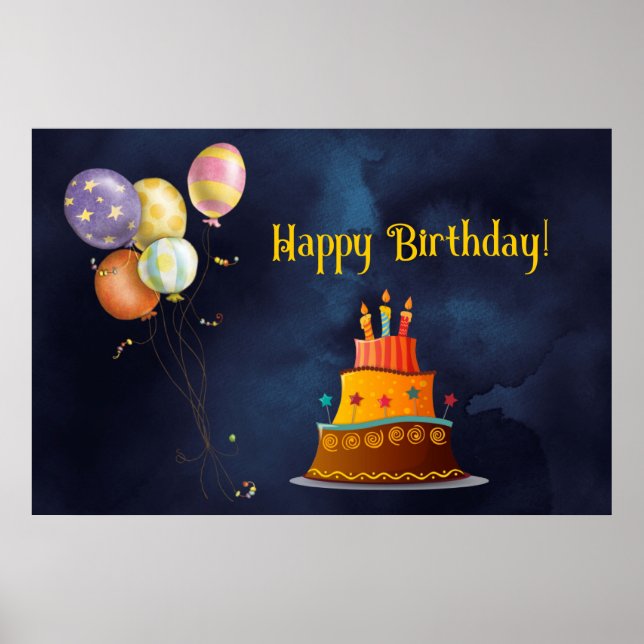 Poster d'anniversaire heureux (Devant)