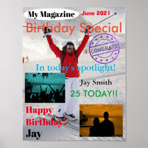 Poster d'Anniversaire Personnalisé Avec Photos