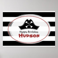 Poster d'anniversaire Pirate
