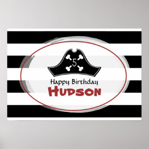 Poster d'anniversaire Pirate