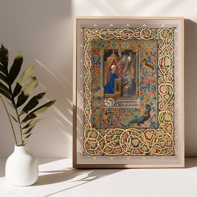 Poster d'Annonciation Illuminée avec huile d'or (Créateur téléchargé)