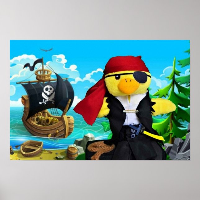 Poster Danny Duck le Pirate. (Devant)