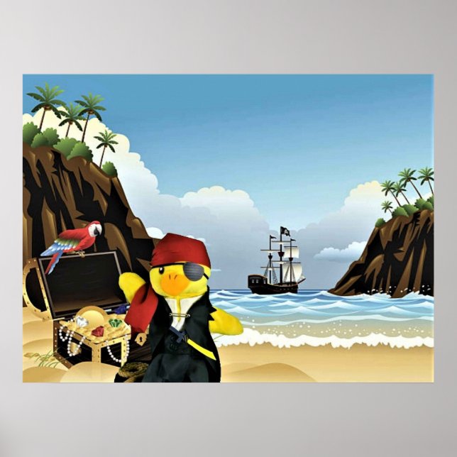Poster Danny Duck le Pirate. (Devant)
